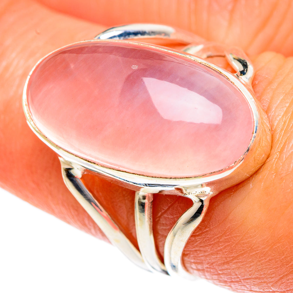 Rose Quartz Rings handcrafted by Ana Silver Co - RING84069