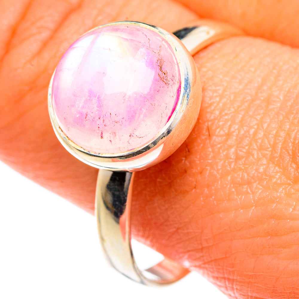 Pink Moonstone Rings handcrafted by Ana Silver Co - RING84071