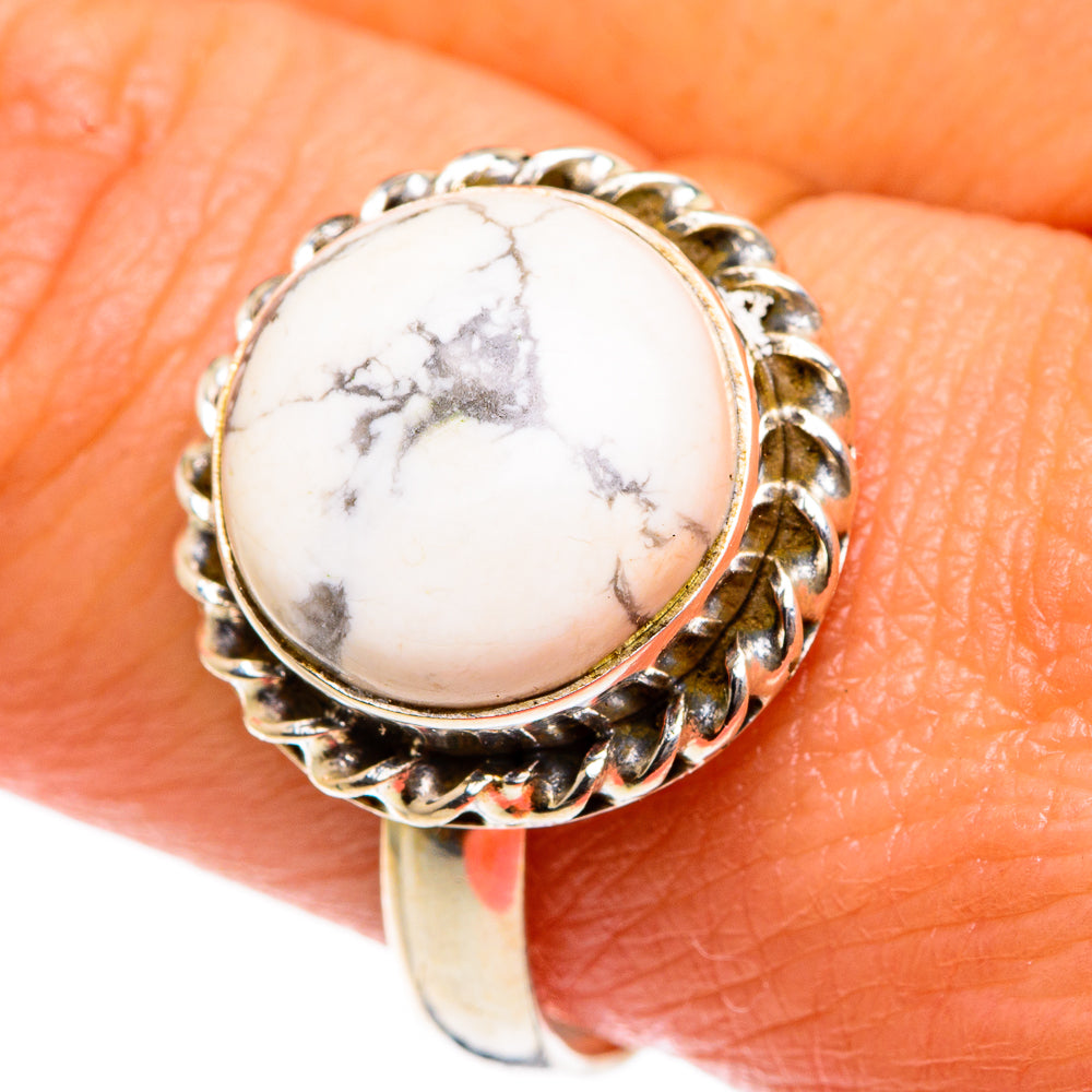 Howlite Rings handcrafted by Ana Silver Co - RING84079