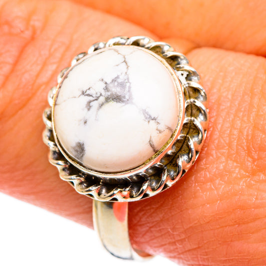 Howlite Rings handcrafted by Ana Silver Co - RING84079