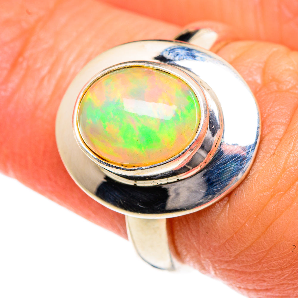 Ethiopian Opal Rings handcrafted by Ana Silver Co - RING84081