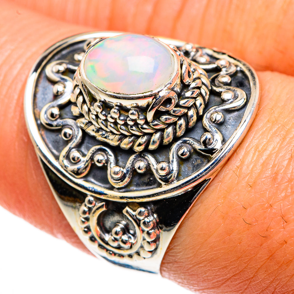 Ethiopian Opal Rings handcrafted by Ana Silver Co - RING84082