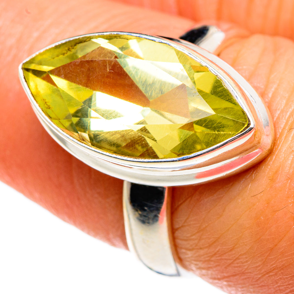 Lemon Quartz Rings handcrafted by Ana Silver Co - RING84086