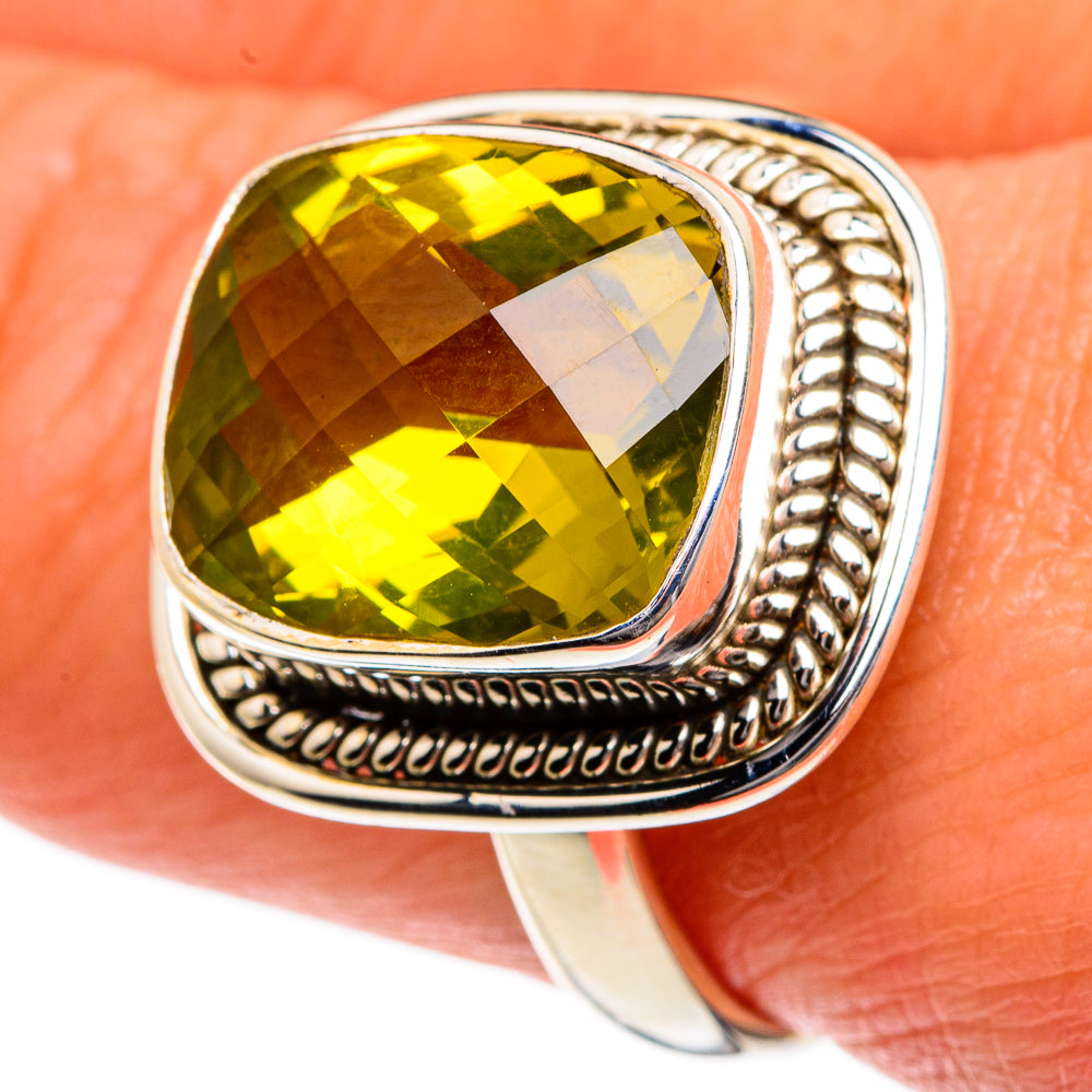 Lemon Quartz Rings handcrafted by Ana Silver Co - RING84088