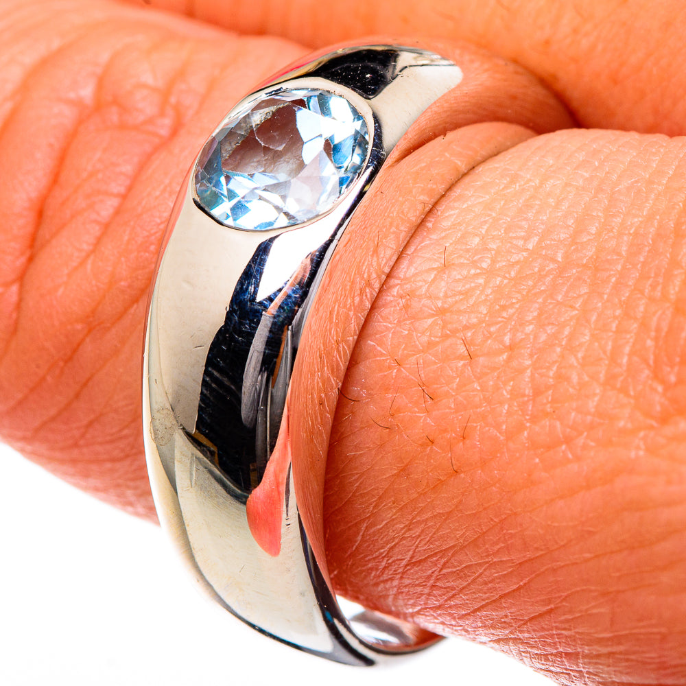 Blue Topaz Rings handcrafted by Ana Silver Co - RING84091