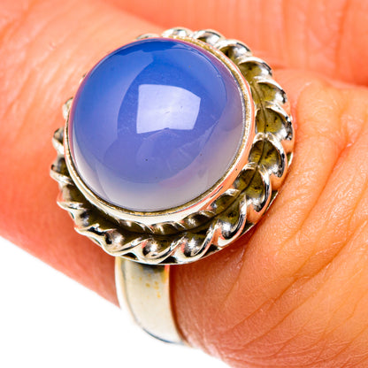 Aqua Chalcedony Rings handcrafted by Ana Silver Co - RING84093