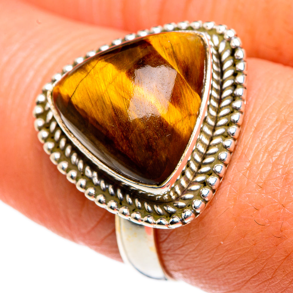 Tiger Eye Rings handcrafted by Ana Silver Co - RING84098