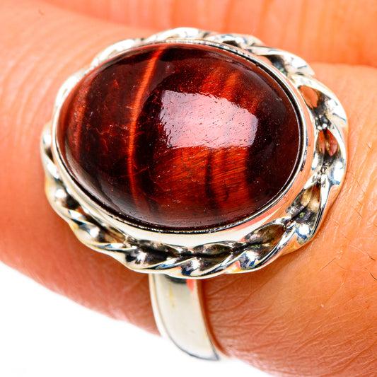 Red Tiger Eye Rings handcrafted by Ana Silver Co - RING84099