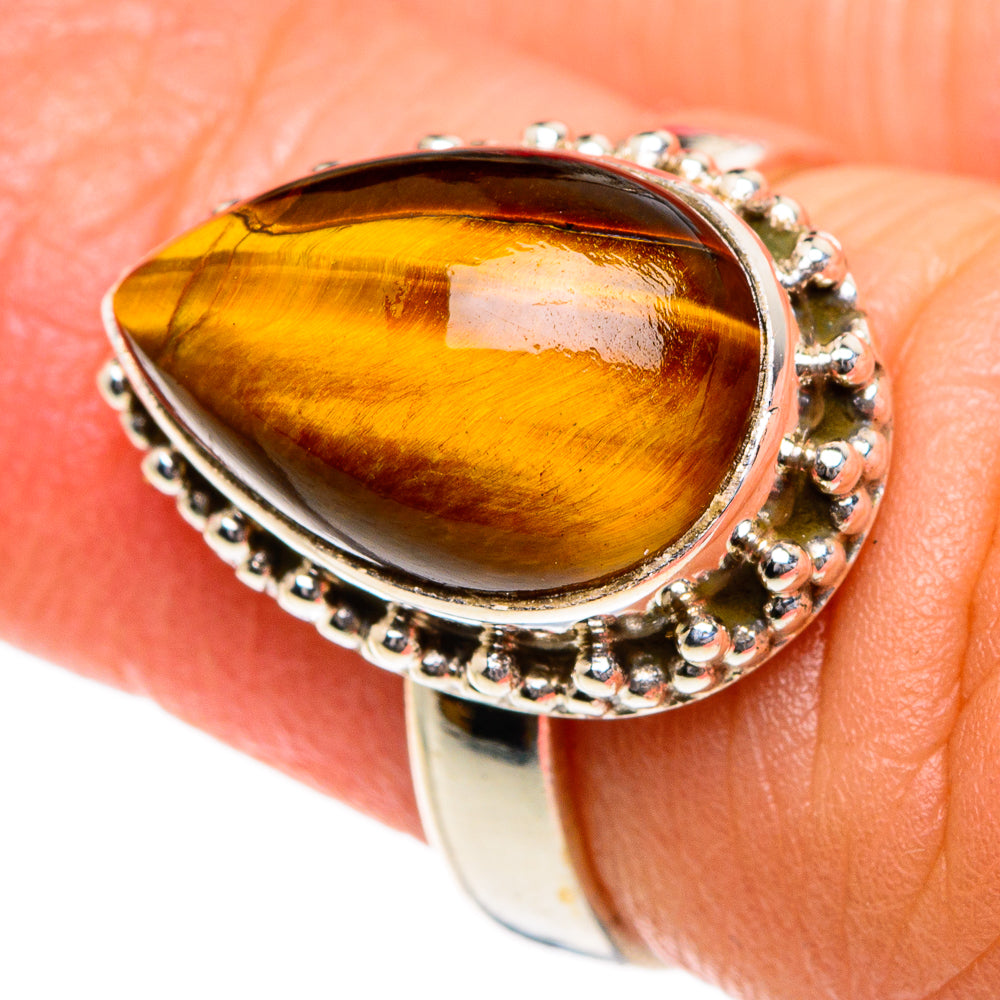 Tiger Eye Rings handcrafted by Ana Silver Co - RING84102