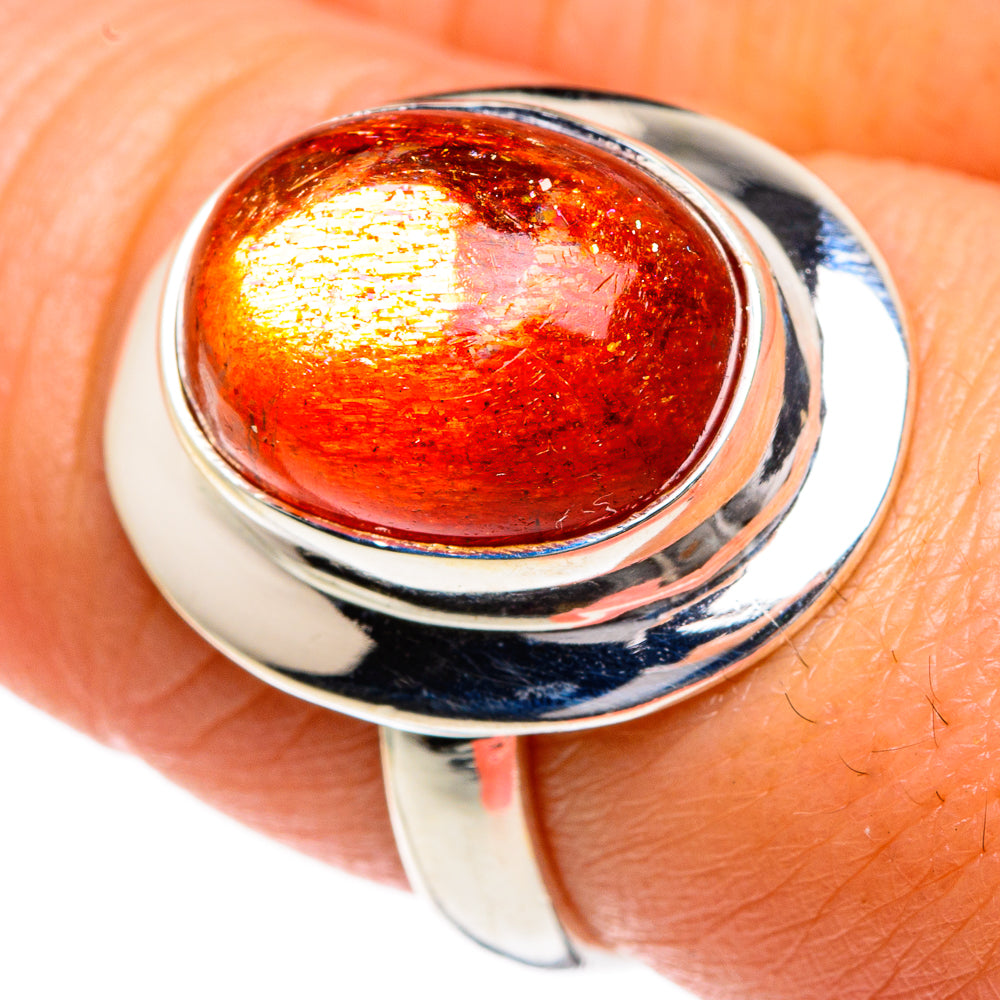 Sunstone Rings handcrafted by Ana Silver Co - RING84105