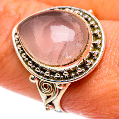 Rose Quartz Rings handcrafted by Ana Silver Co - RING84108