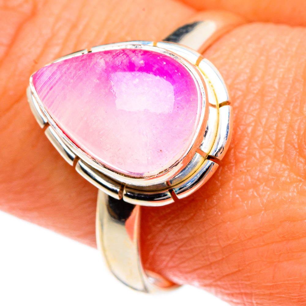 Pink Moonstone Rings handcrafted by Ana Silver Co - RING84111