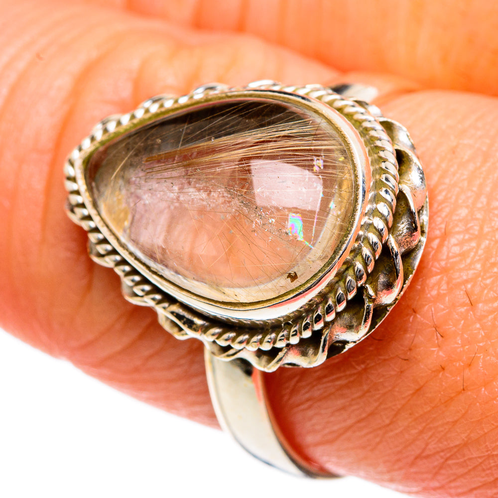 Rutilated Quartz Rings handcrafted by Ana Silver Co - RING84114