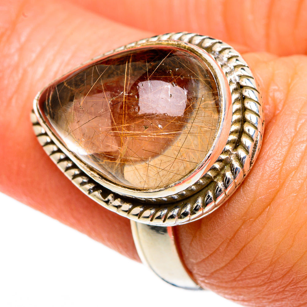Rutilated Quartz Rings handcrafted by Ana Silver Co - RING84115