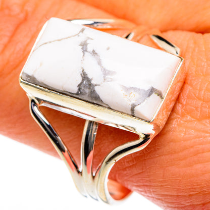 Howlite Rings handcrafted by Ana Silver Co - RING84121