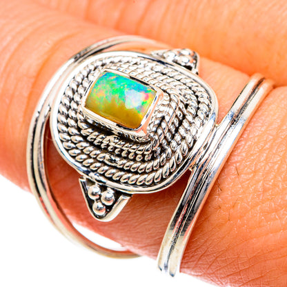Ethiopian Opal Rings handcrafted by Ana Silver Co - RING84124