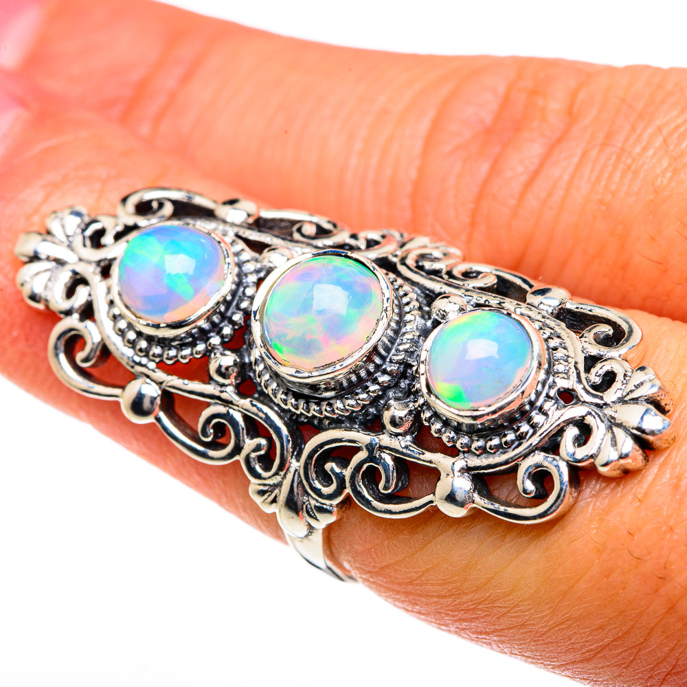 Ethiopian Opal Rings handcrafted by Ana Silver Co - RING84125
