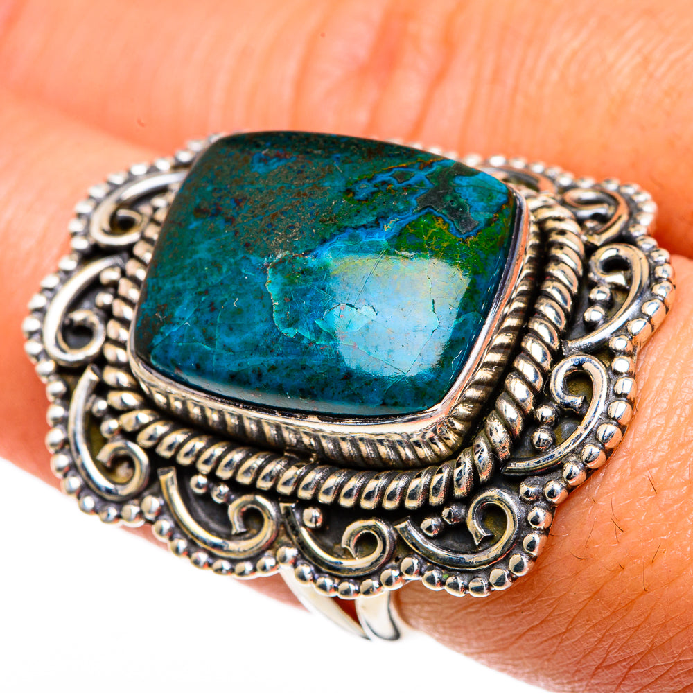 Chrysocolla Rings handcrafted by Ana Silver Co - RING84130