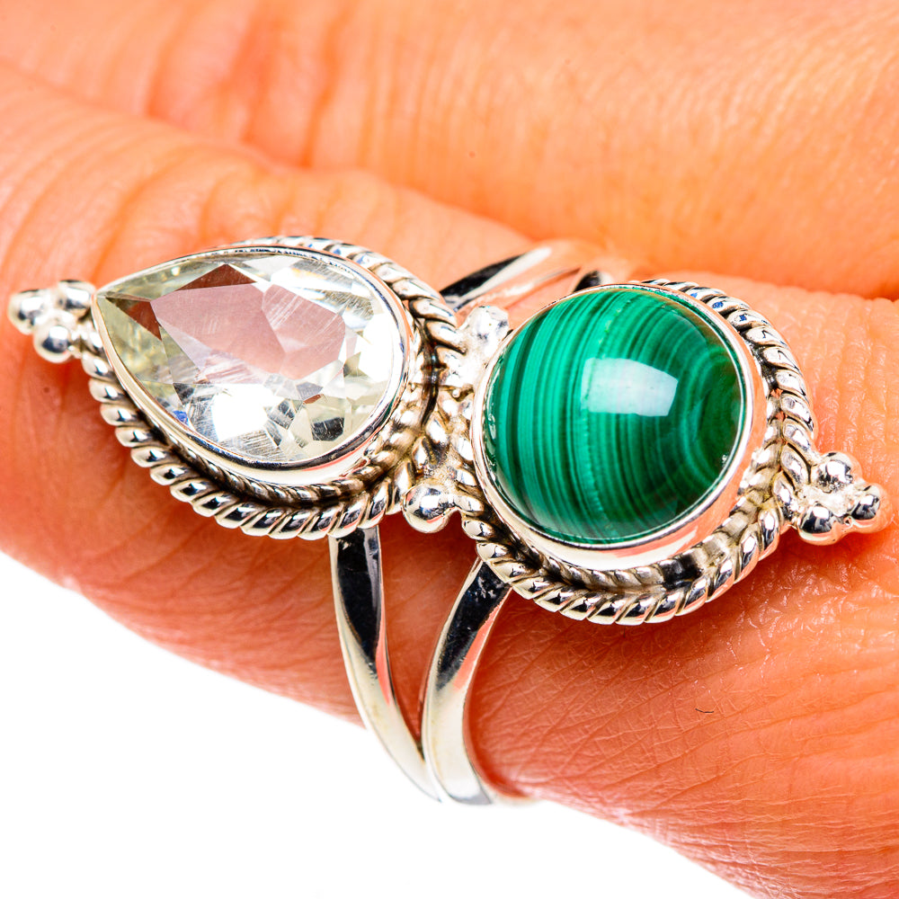 Malachite Rings handcrafted by Ana Silver Co - RING84136