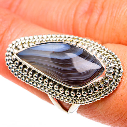 Botswana Agate Rings handcrafted by Ana Silver Co - RING84138