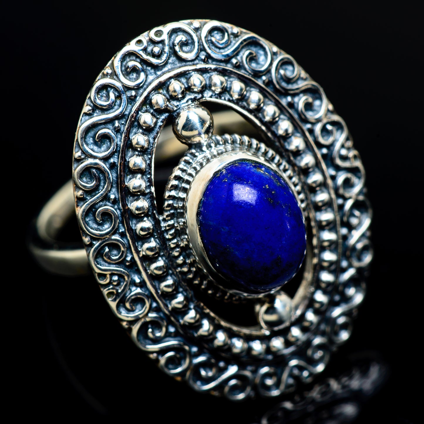 Lapis Lazuli Rings handcrafted by Ana Silver Co - RING8414