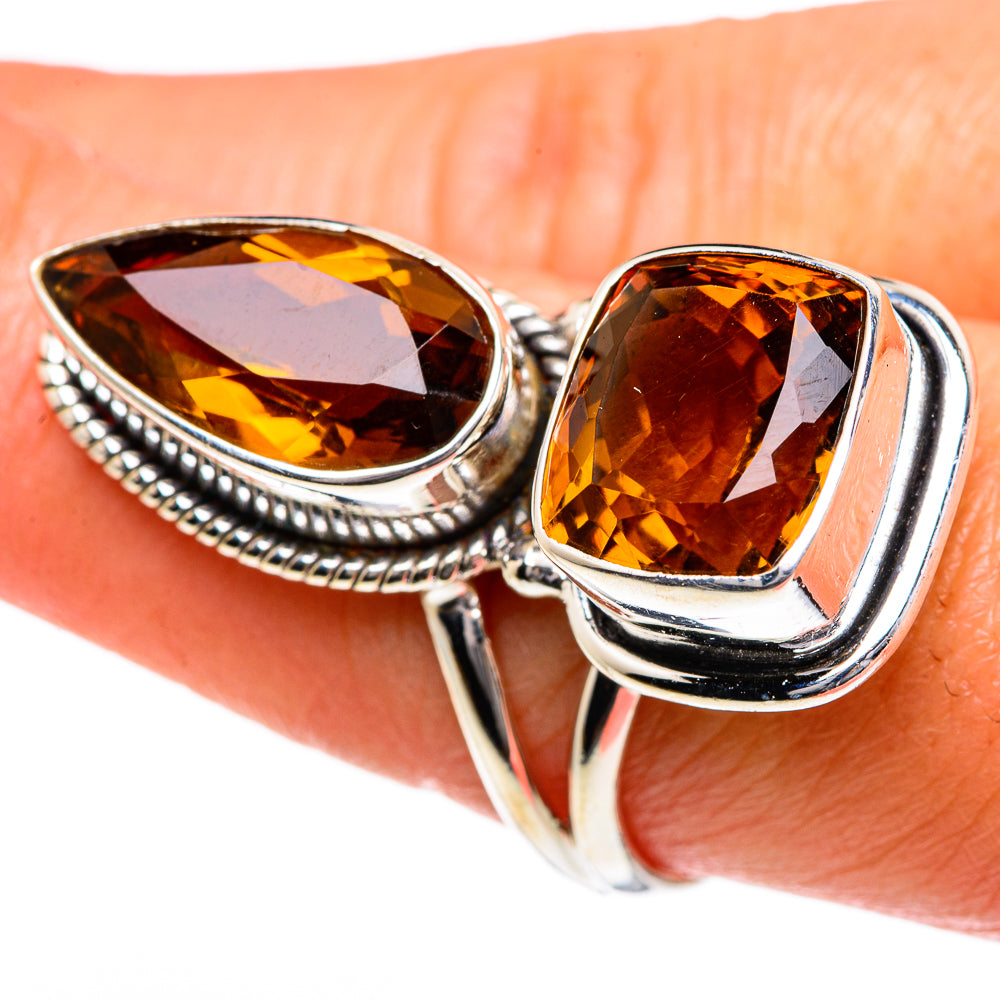 Mandarin Citrine Rings handcrafted by Ana Silver Co - RING84140