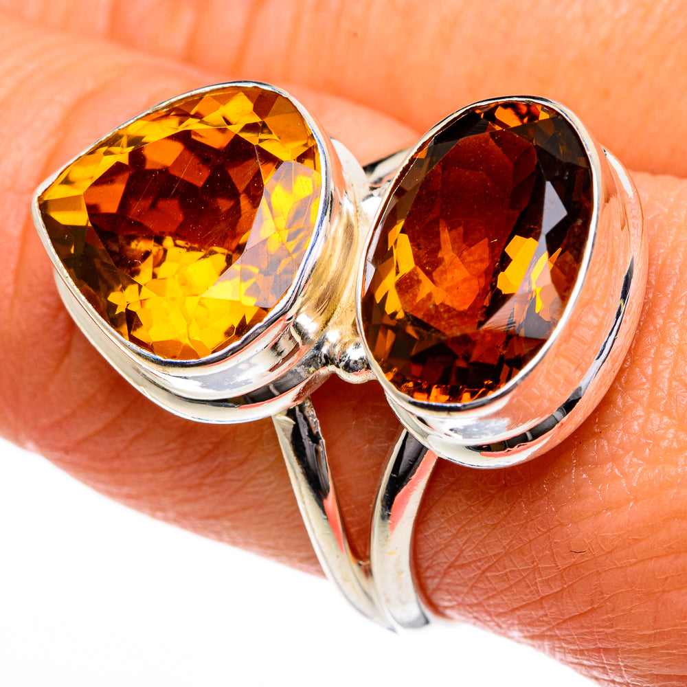 Mandarin Citrine Rings handcrafted by Ana Silver Co - RING84142