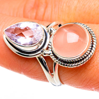 Rose Quartz Rings handcrafted by Ana Silver Co - RING84144