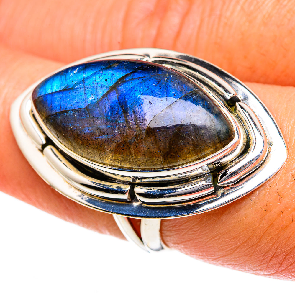 Labradorite Rings handcrafted by Ana Silver Co - RING84148