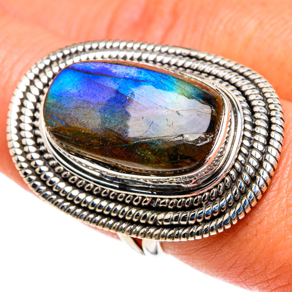 Labradorite Rings handcrafted by Ana Silver Co - RING84153