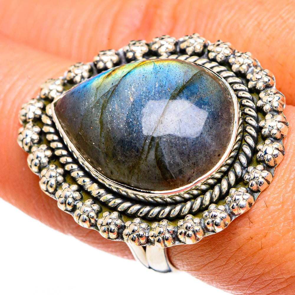 Labradorite Rings handcrafted by Ana Silver Co - RING84154