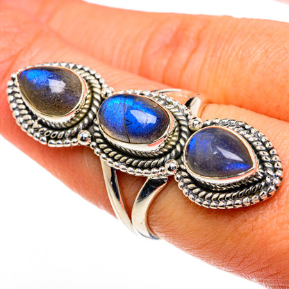 Labradorite Rings handcrafted by Ana Silver Co - RING84156