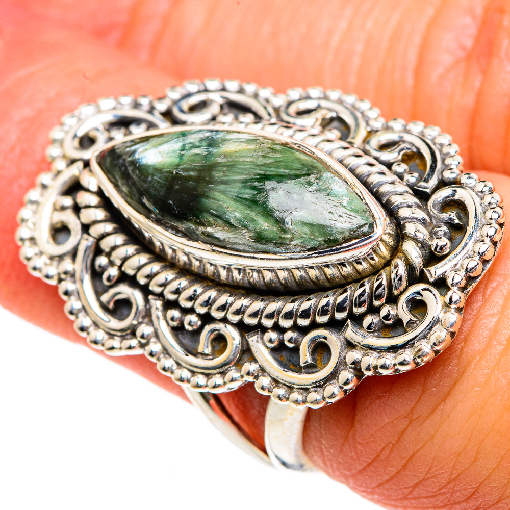 Seraphinite Rings handcrafted by Ana Silver Co - RING84158