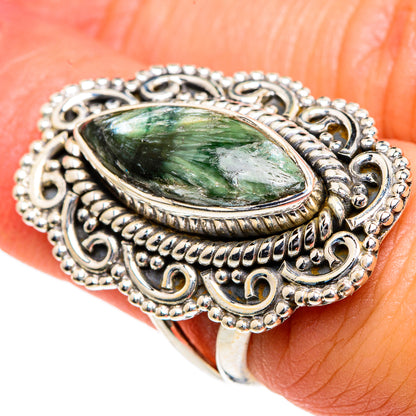Seraphinite Rings handcrafted by Ana Silver Co - RING84158