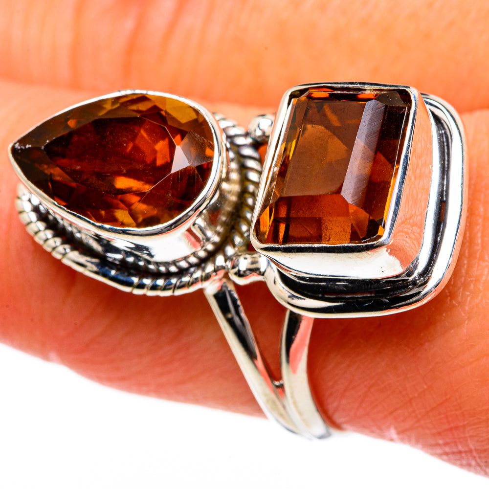Mandarin Citrine Rings handcrafted by Ana Silver Co - RING84159