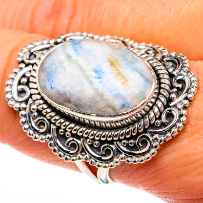Blue Scheelite Rings handcrafted by Ana Silver Co - RING84168