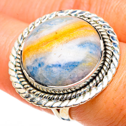 Blue Scheelite Rings handcrafted by Ana Silver Co - RING84172