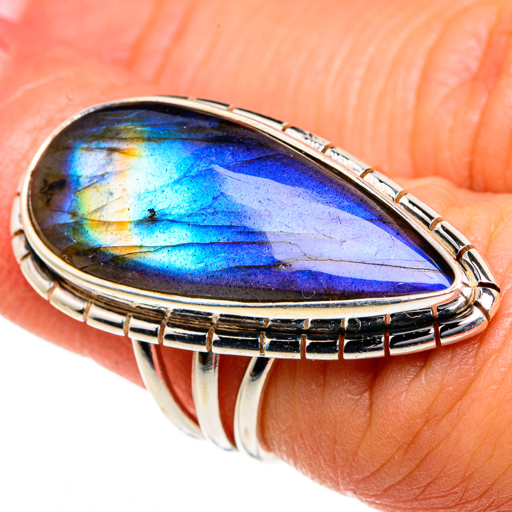 Labradorite Rings handcrafted by Ana Silver Co - RING84173