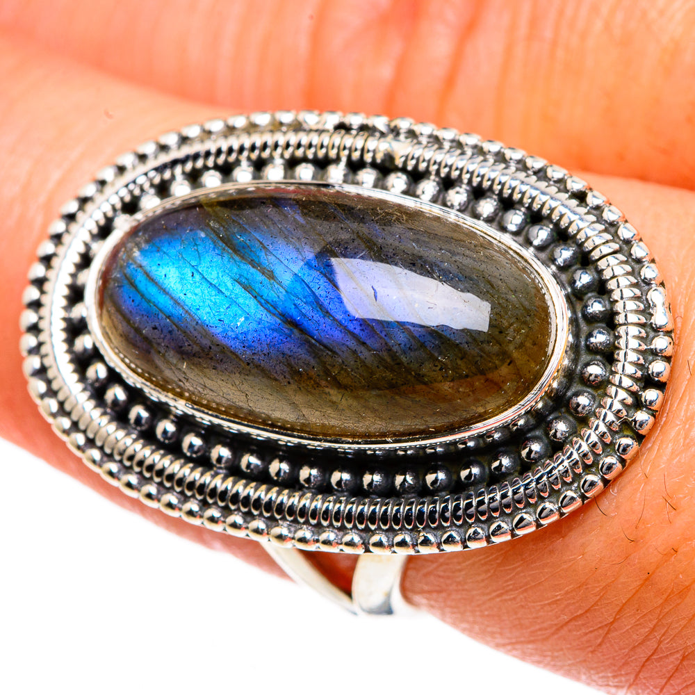 Labradorite Rings handcrafted by Ana Silver Co - RING84175