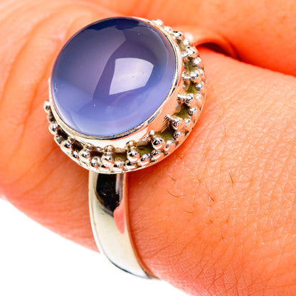 Aqua Chalcedony Rings handcrafted by Ana Silver Co - RING84177