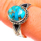 Blue Copper Composite Turquoise Rings handcrafted by Ana Silver Co - RING84179