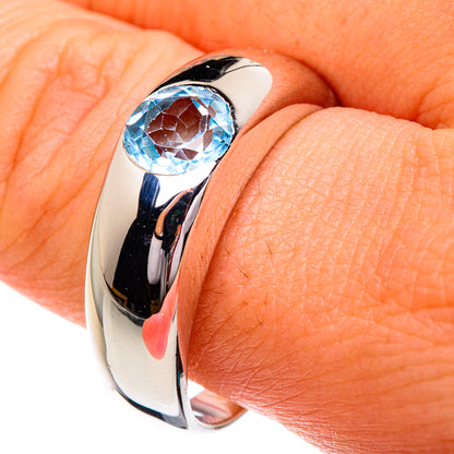 Blue Topaz Rings handcrafted by Ana Silver Co - RING84180