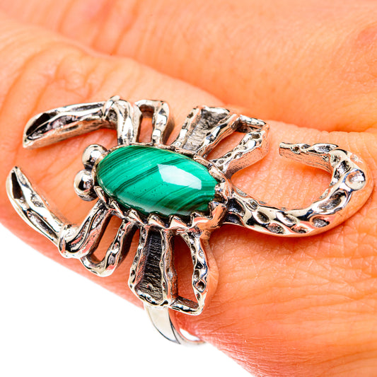 Malachite Rings handcrafted by Ana Silver Co - RING84183