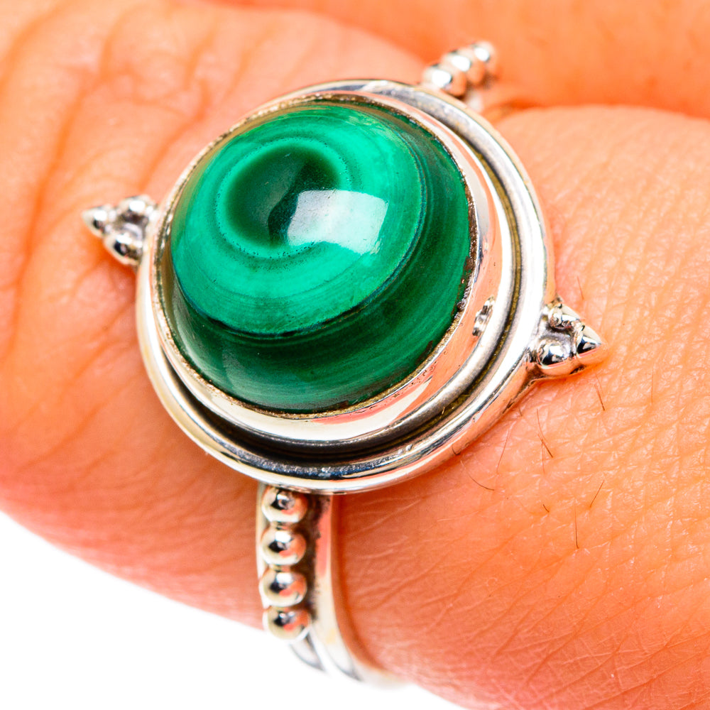 Malachite Rings handcrafted by Ana Silver Co - RING84186