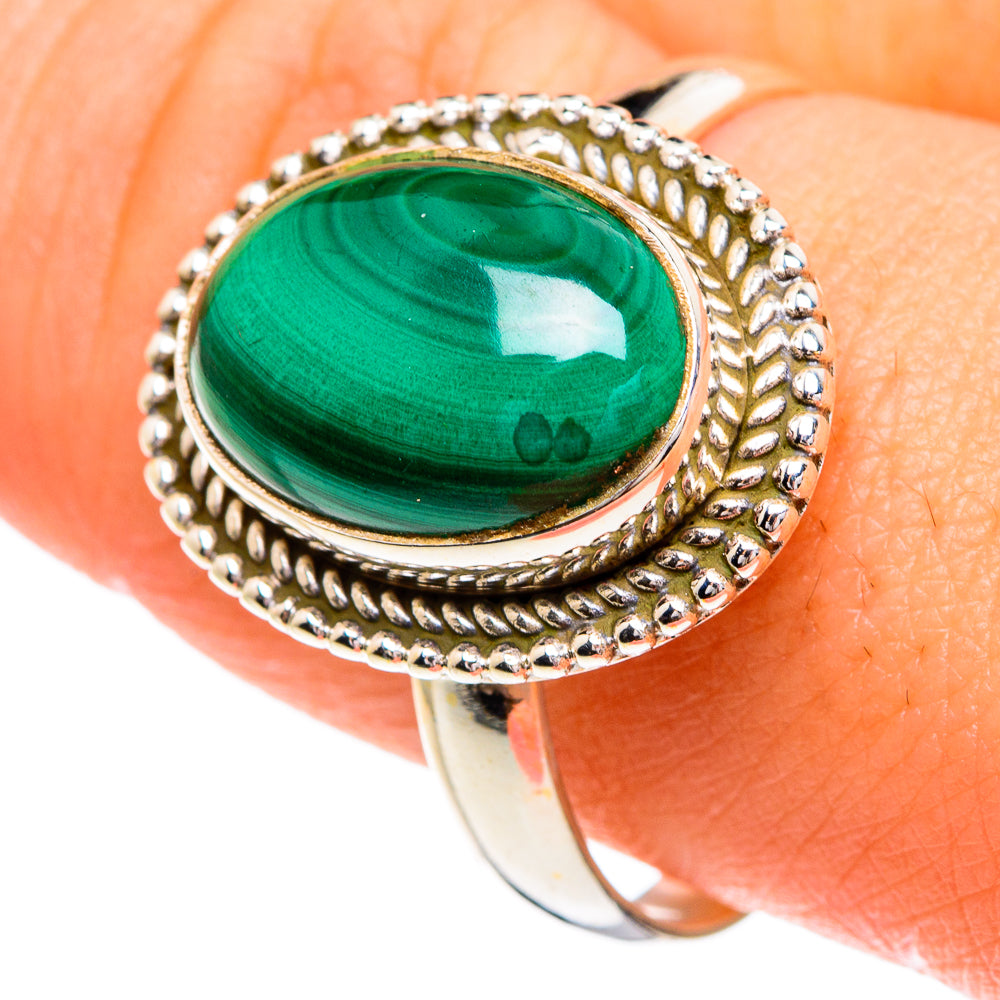 Malachite Rings handcrafted by Ana Silver Co - RING84189