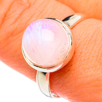 Pink Moonstone Rings handcrafted by Ana Silver Co - RING84198