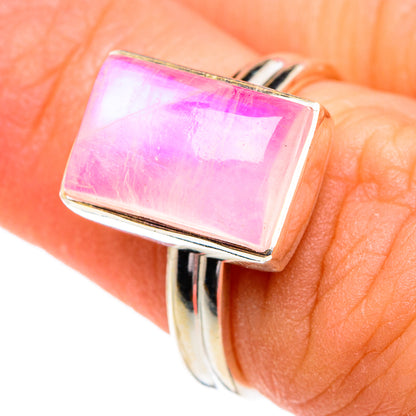 Pink Moonstone Rings handcrafted by Ana Silver Co - RING84201