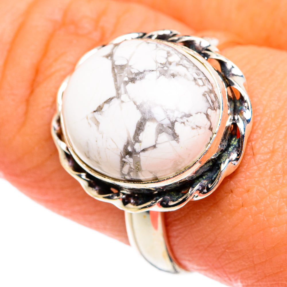 Howlite Rings handcrafted by Ana Silver Co - RING84211