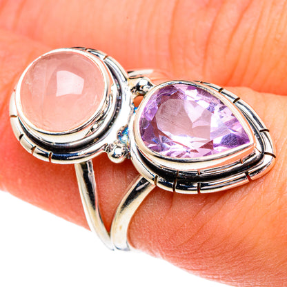 Rose Quartz Rings handcrafted by Ana Silver Co - RING84212
