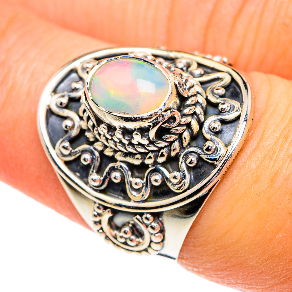 Ethiopian Opal Rings handcrafted by Ana Silver Co - RING84213